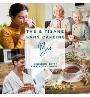  détail du mélange d’épices et d’herbes bio pour infusion bien-être