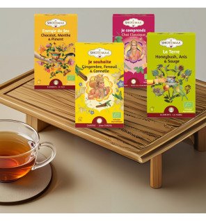  vue rapprochée sur la texture des feuilles et fleurs séchées de l’infusion