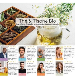  pause bien-être avec une tasse de tisane détox et une bougie allumée