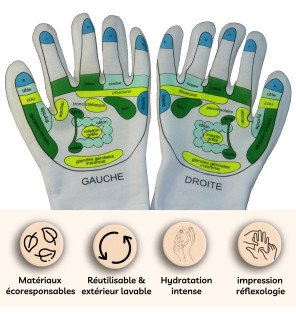 Gants adoucissants réflexologie