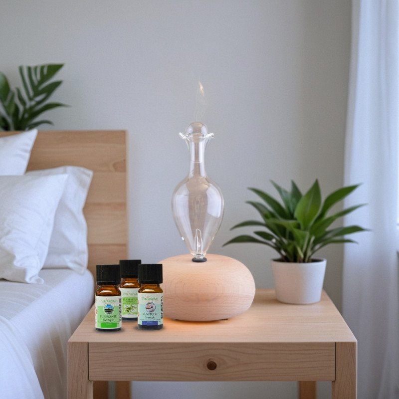 Diffuseur par nébulisation Bao + 3 huiles spéciales télétravail