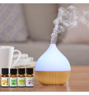 Diffuseur ultrason Leo + 4 huiles essentielles indispensables