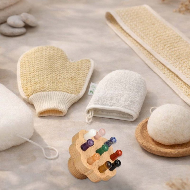 Coffret Soin Salle De Bain Visage Et Corps - 6 produits naturels pour une peau saine Coffret Soin Salle De Bain Visage Et Corps - 6 produits naturels pour une peau saine