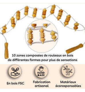 coffret de massage sun&sia présenté dans une ambiance cocooning avec bougies