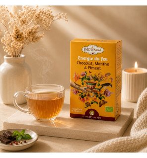 Tisane Bio Énergie du Feu - Chocolat, Menthe et Piment