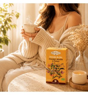Zenaterra-Tisane Bio Énergie du Feu - Chocolat, Menthe et Piment-Sun&Sia-Gamme Éléments