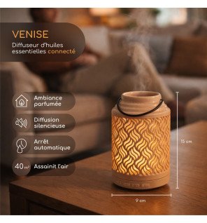 Venise - Diffuseur d'huiles essentielles connecté contrôlable via App
