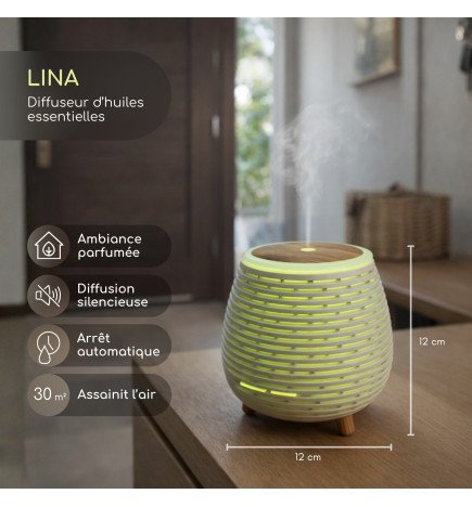Lola - Diffuseur d'huiles essentielles ultrasonique Usb