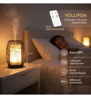 Volupsia - Diffuseur d'huiles essentielles avec télécommande