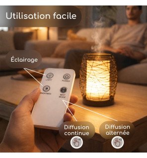 Zenaterra-Volupsia - Diffuseur d'huiles essentielles avec télécommande-Zen'Arôme-Ultrasonique