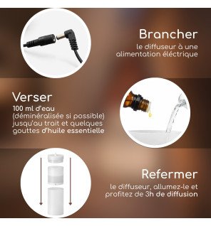 Zenaterra-Volupsia - Diffuseur d'huiles essentielles avec télécommande-Zen'Arôme-Ultrasonique