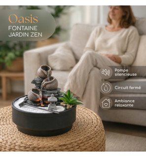 Oasis - Fontaine d'intérieur Jardin Zen