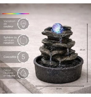Zenaterra-Little Rock - Fontaine d'intérieur Nature-Zen'Light-Fontaines Nature