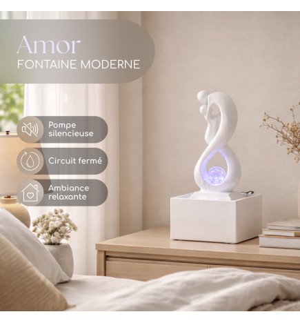 Amor blanc - Fontaine d'intérieur Moderne