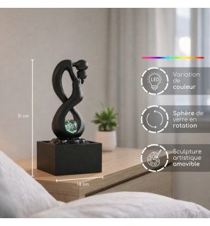 Zenaterra-Amor noir - Fontaine d'intérieur Moderne-Zen'Light-Fontaines Moderne