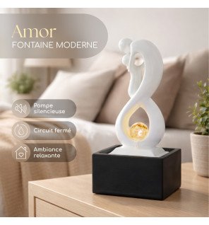 Amor noir et blanc - Fontaine d'intérieur Moderne