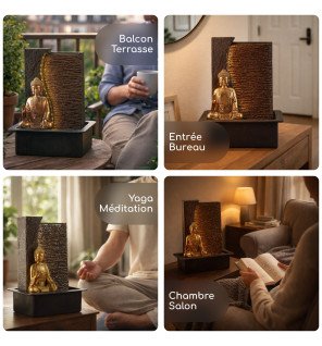 Zenaterra-Jati - Fontaine d'intérieur Bouddha-Zen'Light-Fontaines Bouddha