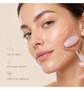 Zenaterra-Masseur roller visage en quartz rose-Sun&Sia-Rollers