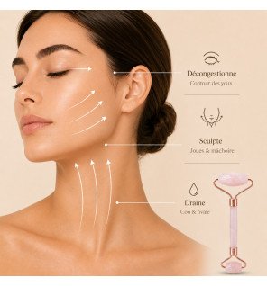 Zenaterra-Masseur roller visage en quartz rose-Sun&Sia-Rollers