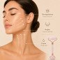Masseur roller visage en quartz rose Masseur roller visage en quartz rose