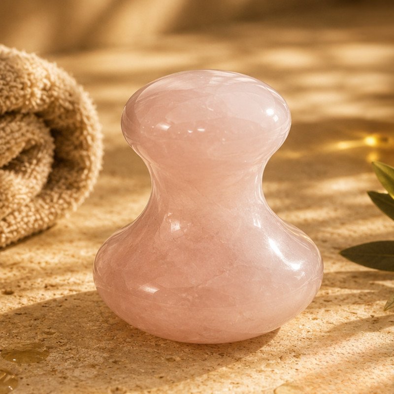 Champi Gua Sha en quartz rose Champi Gua Sha en quartz rose