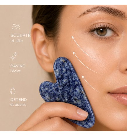 Gua Sha en sodalite bleue