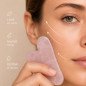 Gua sha en quartz rose