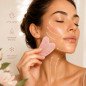 Gua sha en quartz rose