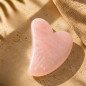 Gua sha en quartz rose