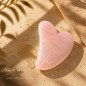 Gua sha en quartz rose