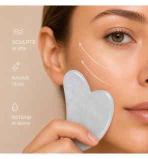 Gua Sha en cristal de roche