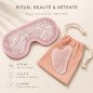 Kit Gua Sha en quartz rose et Masque yeux thermoconfort