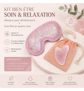 Zenaterra-Kit Gua Sha en quartz rose et Masque yeux thermoconfort-Sun&Sia-Gua Sha