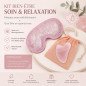 Kit Gua Sha en quartz rose et Masque yeux thermoconfort