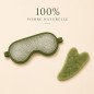 Kit Gua Sha en pierre de jade vert et masque yeux thermoconfort Kit Gua Sha en pierre de jade vert et masque yeux thermoconfort