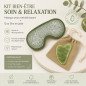 Kit Gua Sha en pierre de jade vert et masque yeux thermoconfort Kit Gua Sha en pierre de jade vert et masque yeux thermoconfort