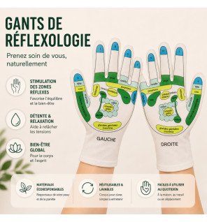 Gants adoucissants réflexologie