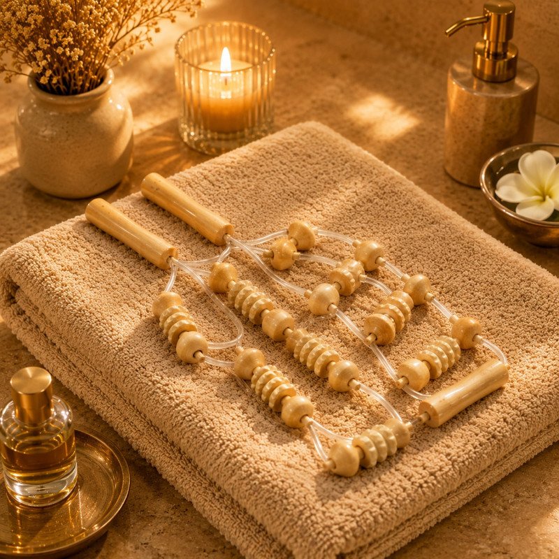 Lanière de massage en bois Lanière de massage en bois