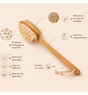 Dualsens - Brosse de bain à double usage