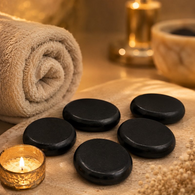 Set de 5 pierres chaudes de massage