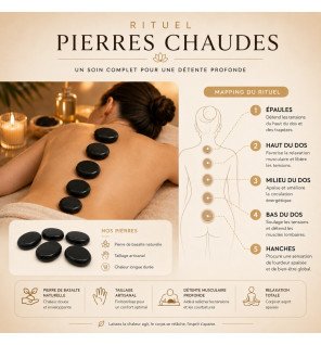Set de 5 pierres chaudes de massage