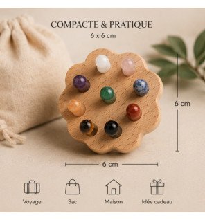 Zenaterra-Brosse en fleur à Cuir Chevelu en Bois FSC Hêtre et Pierres Naturelles-Sun&Sia-Massage