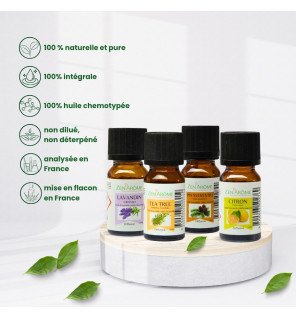 Zenaterra-Diffuseur Siena + 4 huiles essentielles indispensables-Zen'Arôme-Coffrets Aromathérapie