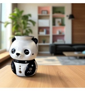  vue latérale du brûle-parfum montrant l'ouverture pour la bougie chauffe-plat