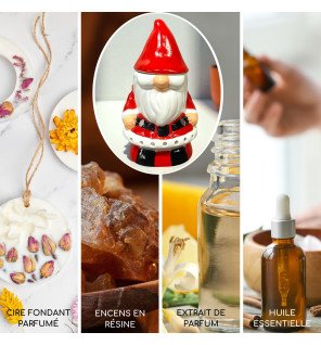  ambiance chaleureuse avec le brûle-parfum noël diffusant une douce lumière