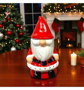  brûle-parfum artisanal en céramique avec motifs festifs pour décorer un salon