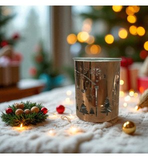  brûle-parfum en métal cuivré utilisé lors d’un moment de détente avec un livre et une tasse de thé