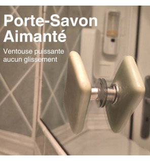 Porte-savon magnétique à ventouse sans perçage