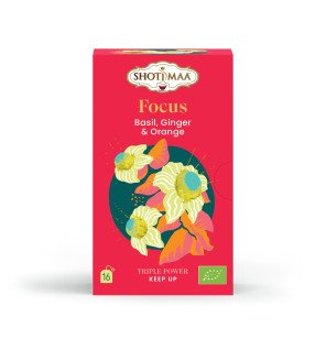  orange autour d’un sachet de tisane