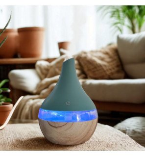  diffuseur et humidificateur d'air posé près de plantes vertes pour une atmosphère naturelle